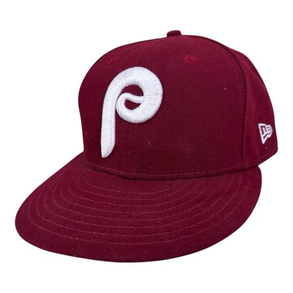 New Era 5950 Philadelphia Philles Old Logo Fitted Baseball Hat Cap 7 5/8 59fifty - Picture 1 of 10